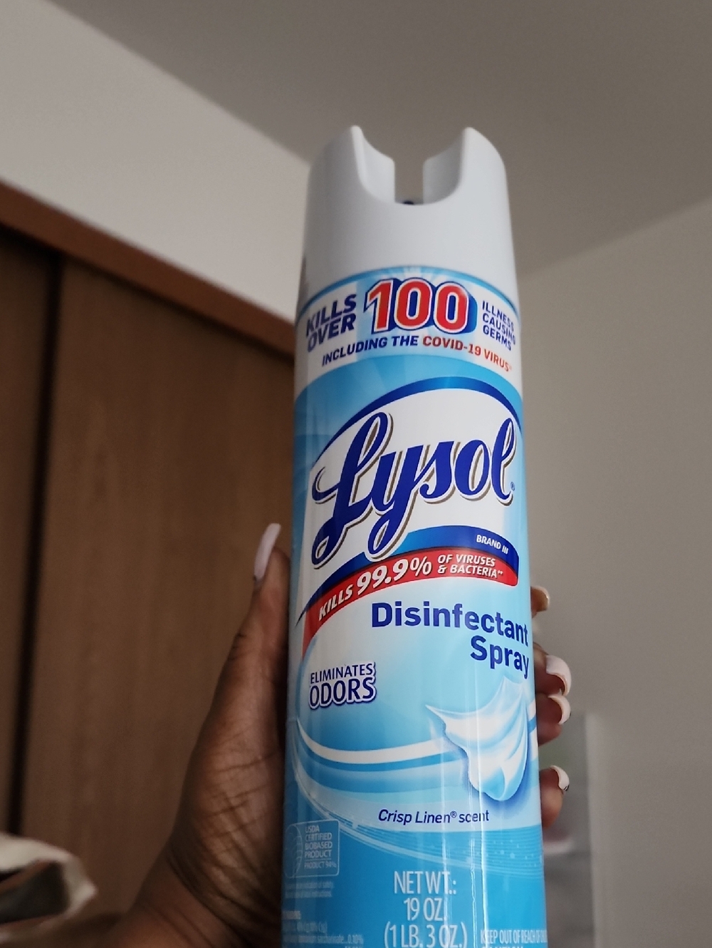 Lysol Disinfectant Spray - Crisp Linen, Blue